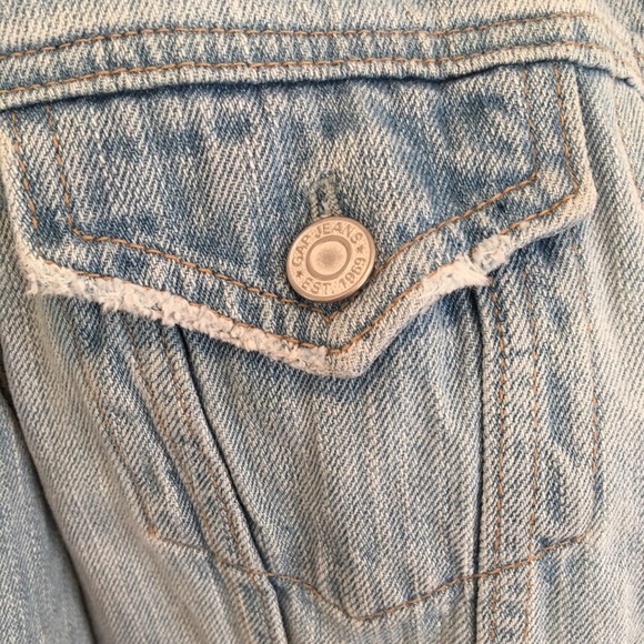 GAP Saddle Jean Denim Jacket Light Wash Size M - Picture 4 of 8